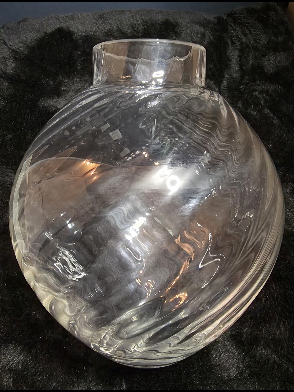 Signed Tiffany And Co Swirl Ball Vase
